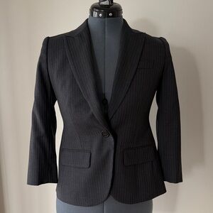 J. Crew Women's Black Pinstripe Blazer
